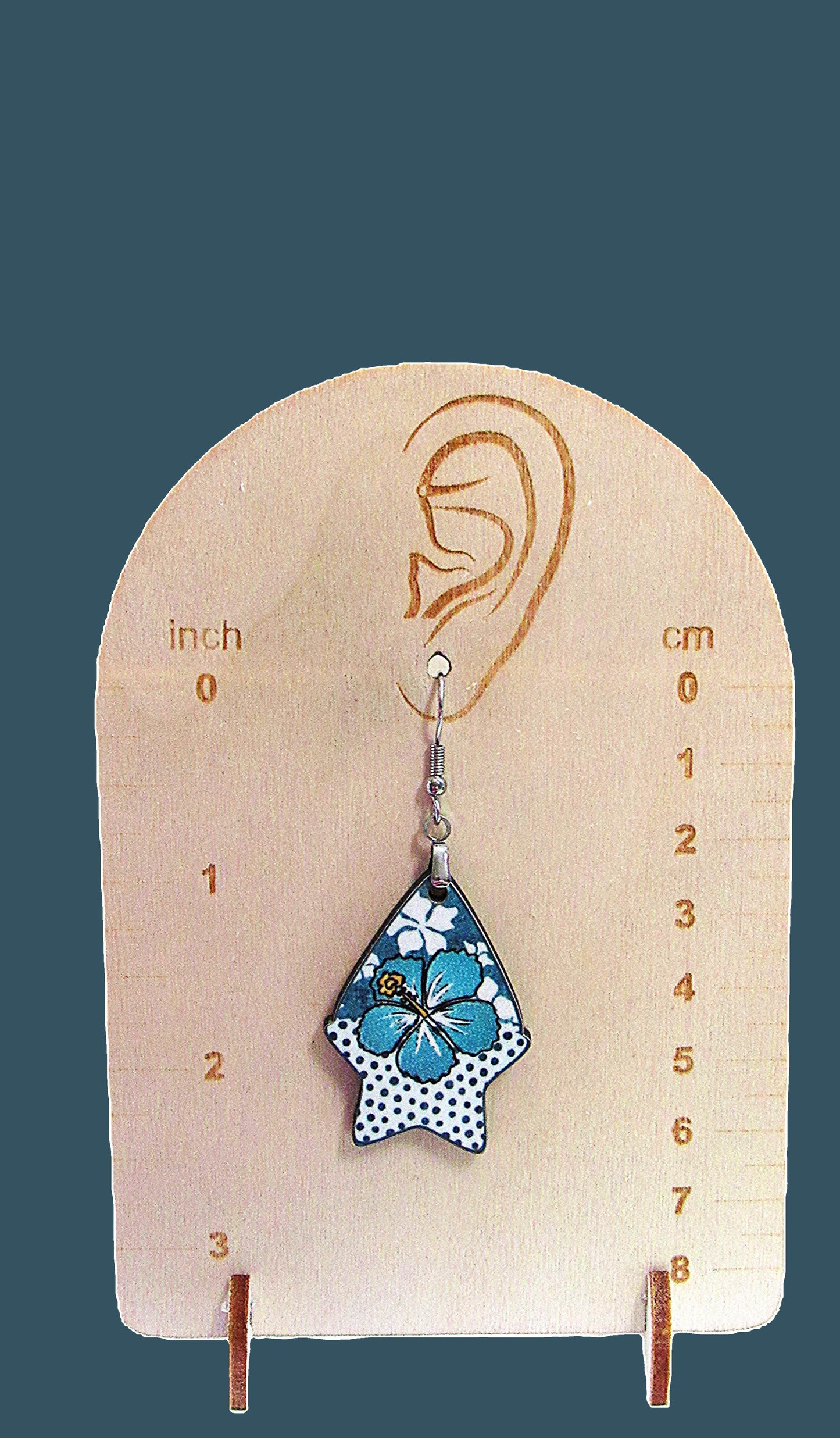 Teardrop Star Shaped Sublimated Earrings
