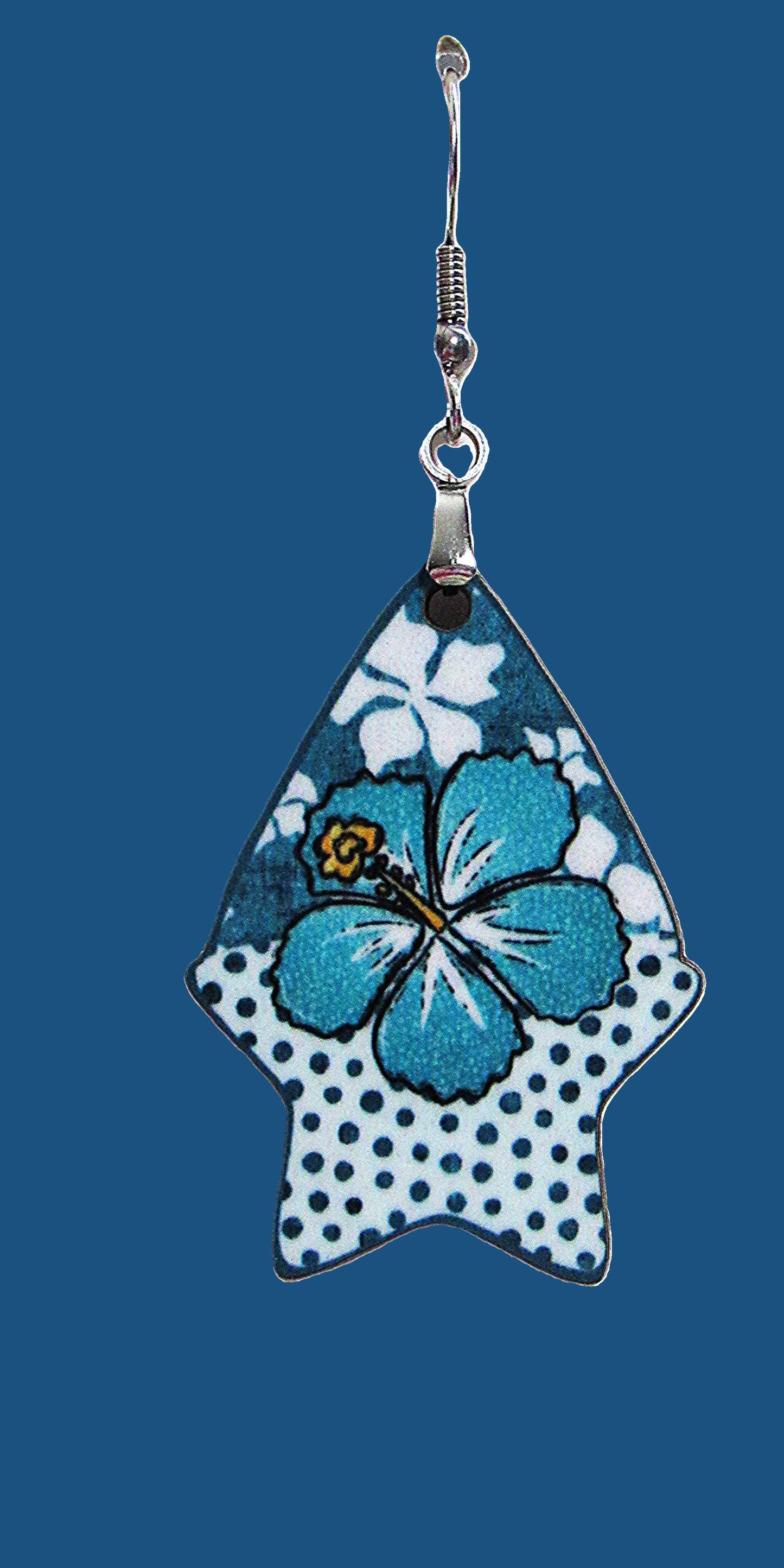 Teardrop Star Shaped Sublimated Earrings