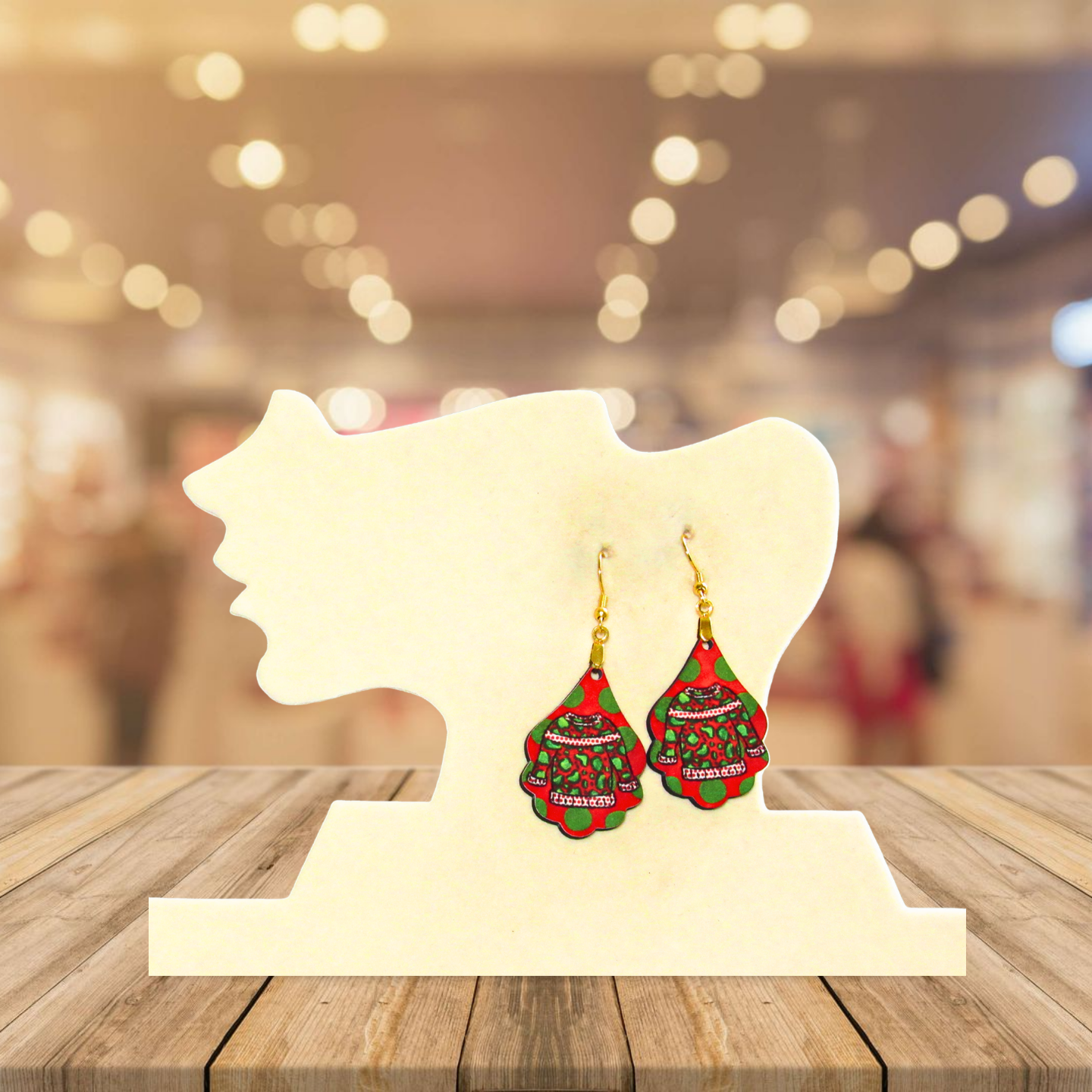 Fancy Teardrop Shaped Sublimated Earrings
