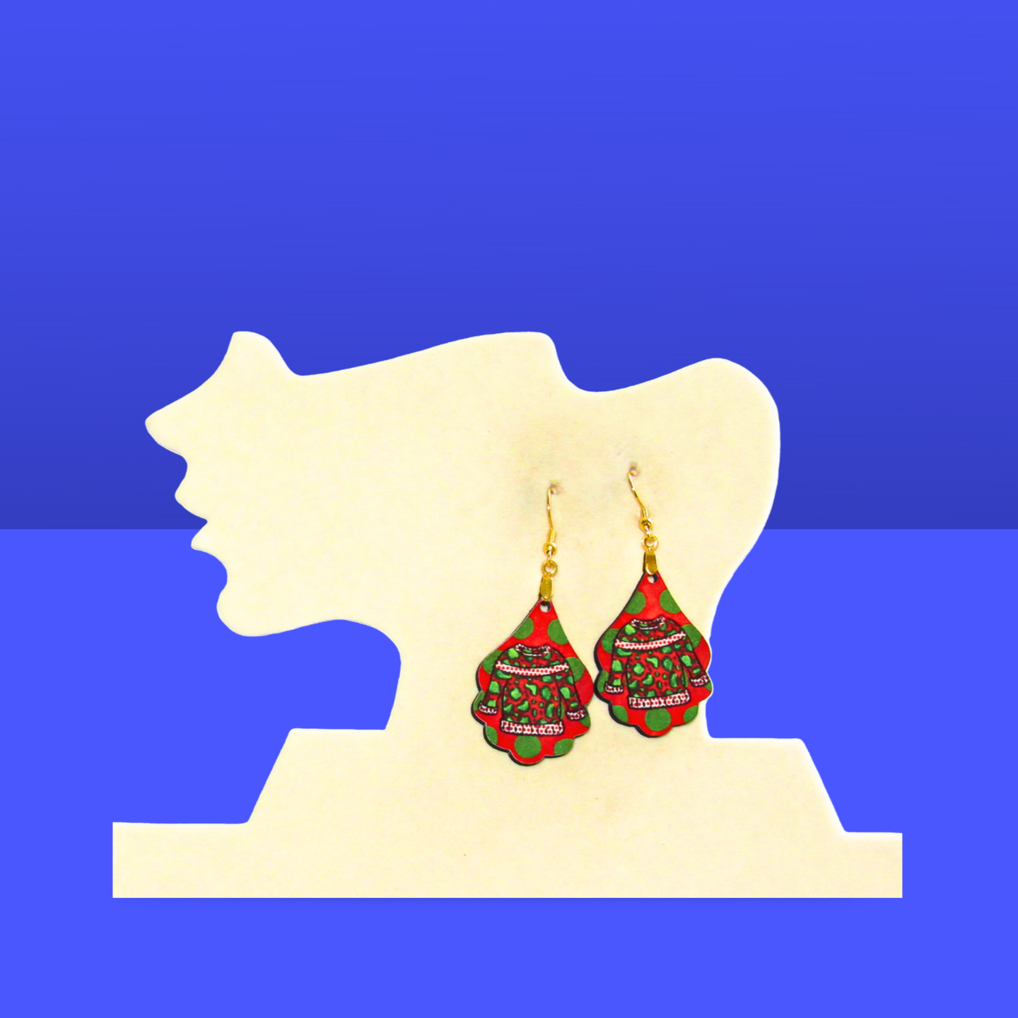 Fancy Teardrop Shaped Sublimated Earrings