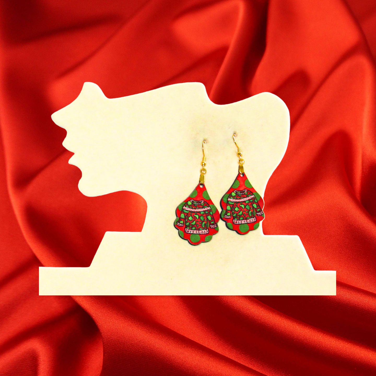 Fancy Teardrop Shaped Sublimated Earrings