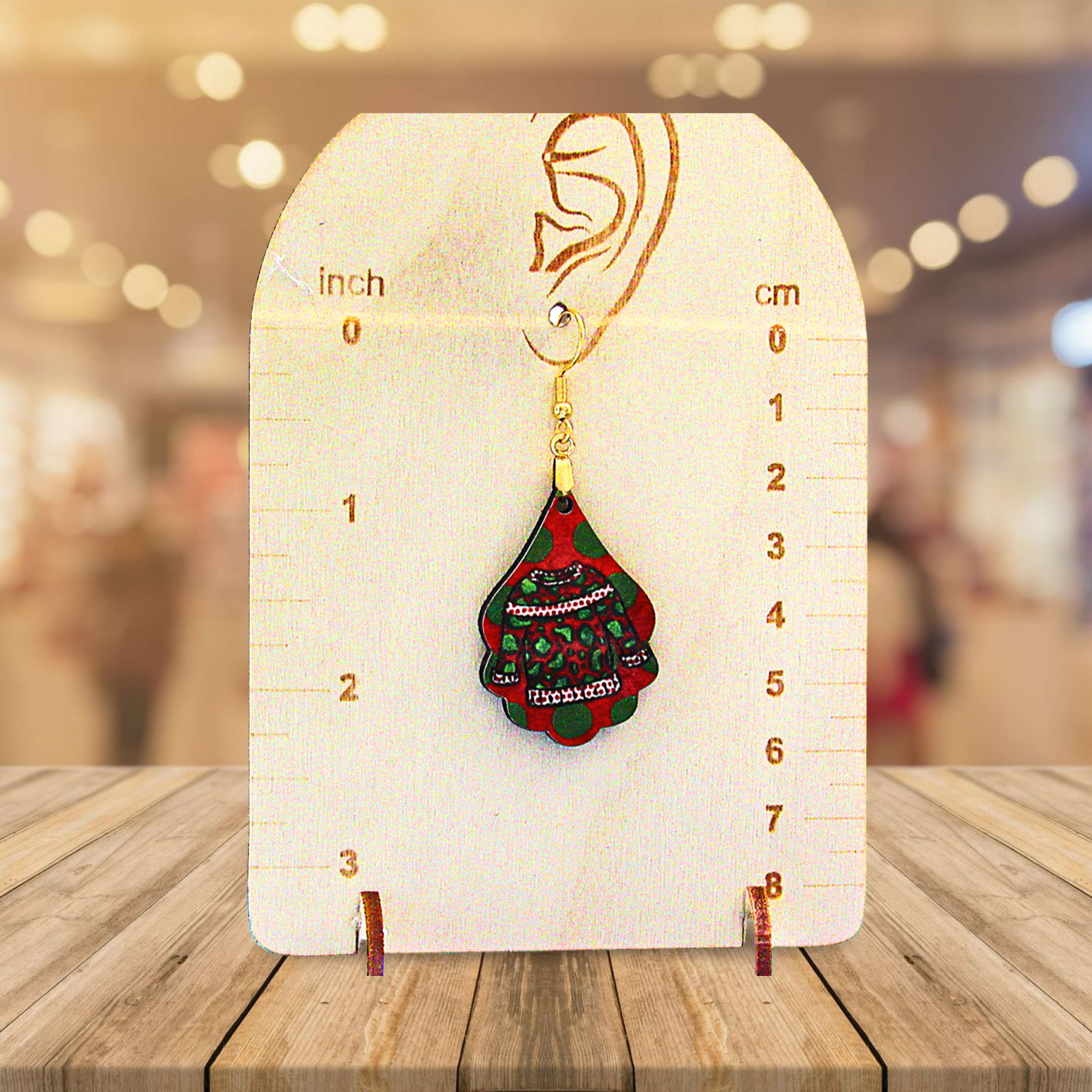 Fancy Teardrop Shaped Sublimated Earrings