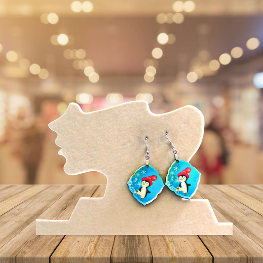 Fancy Diamond Shaped Sublimated Earring