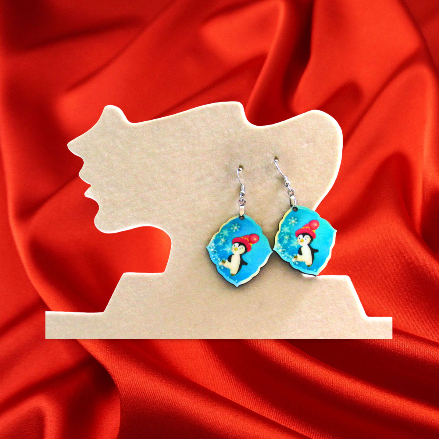 Fancy Diamond Shaped Sublimated Earring