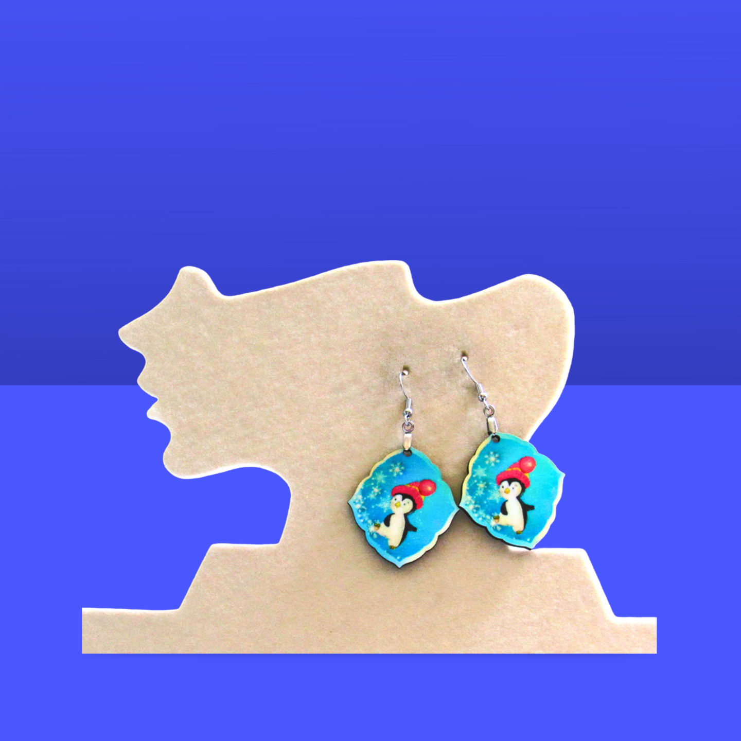 Fancy Diamond Shaped Sublimated Earring