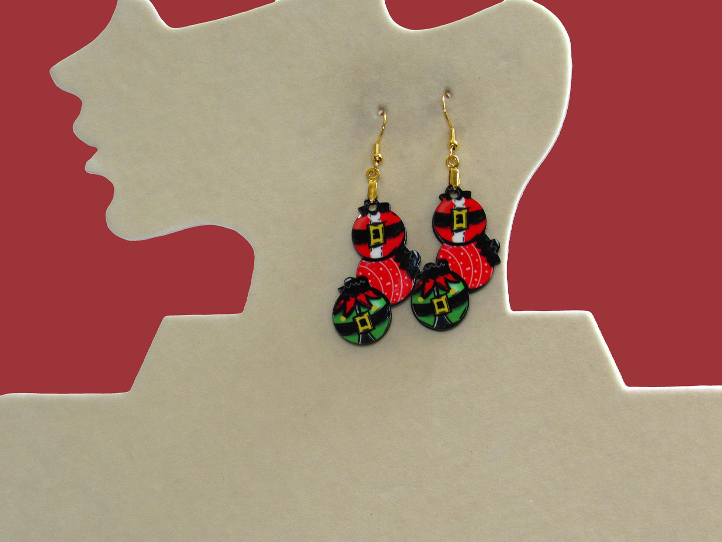 Triple Bulb Shaped Sublimated Earring