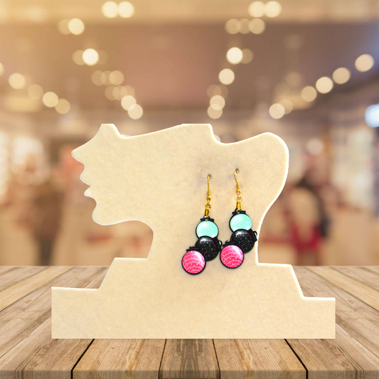 Triple Bulb Shaped Sublimated Earring