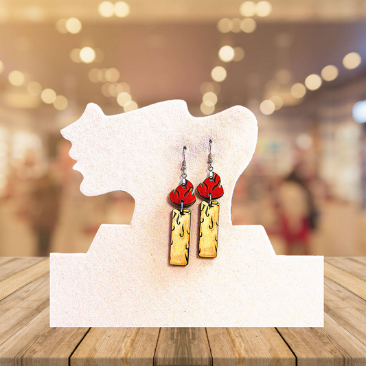 Candle Shaped Sublimated Earrings
