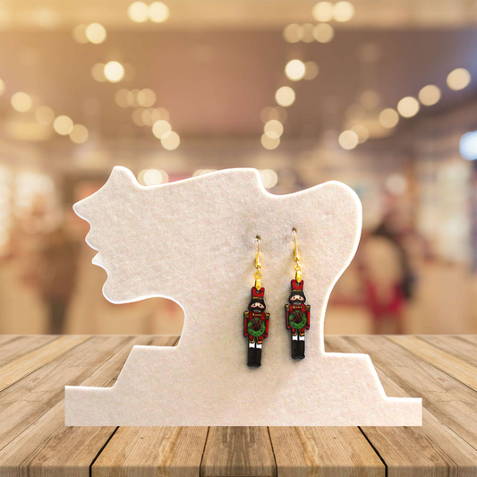 Nutcracker Shaped Sublimated Earrings