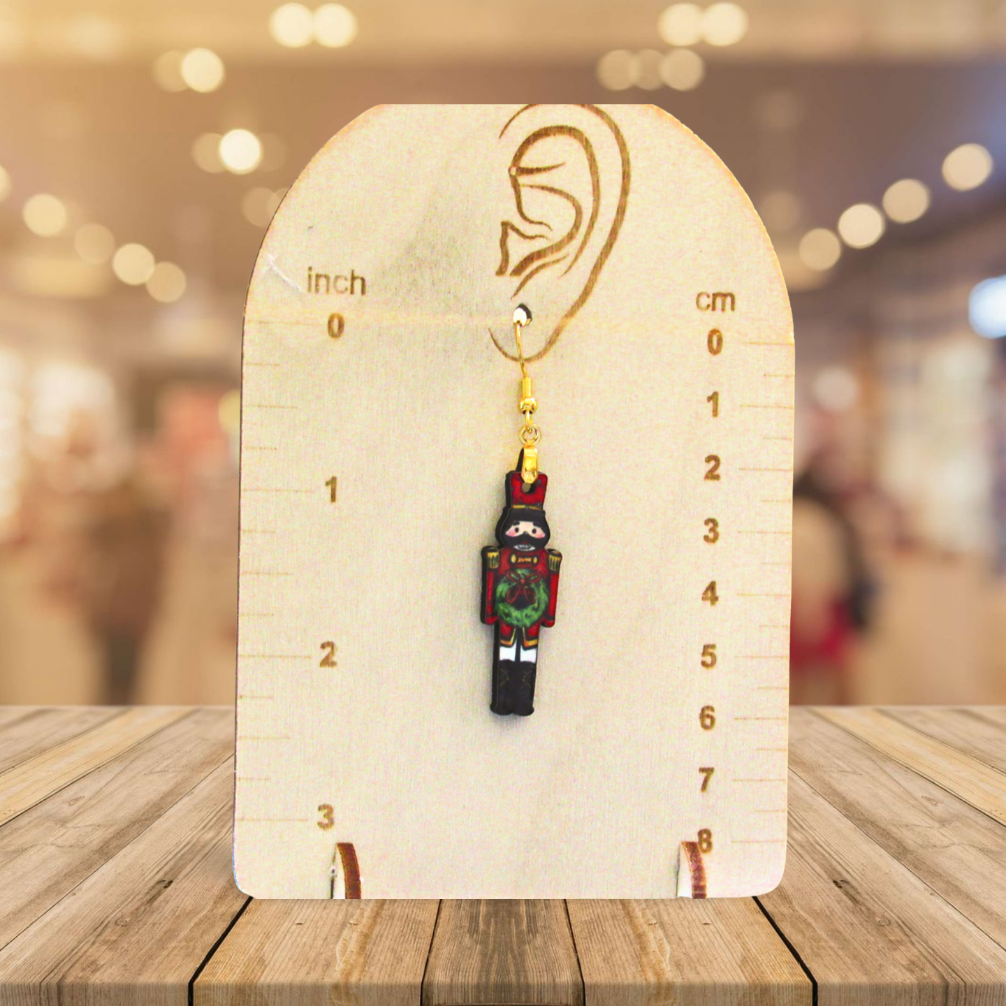 Nutcracker Shaped Sublimated Earrings