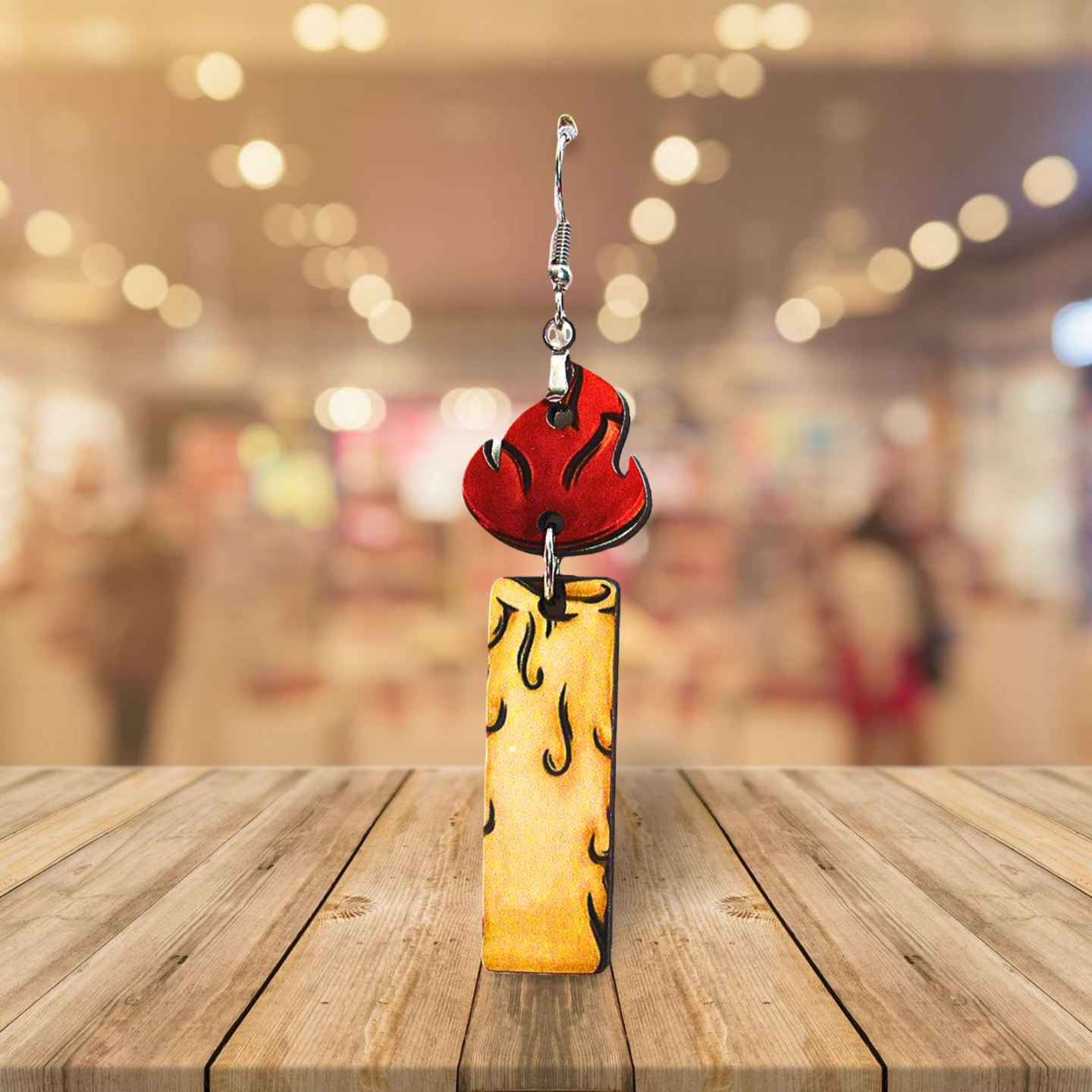 Candle Shaped Sublimated Earrings