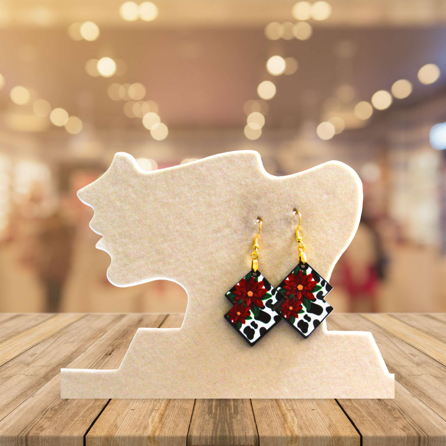 Double Boho Shaped Sublimated Earrings