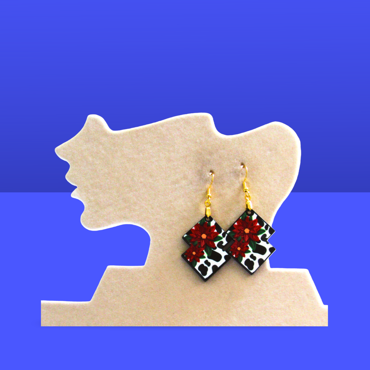 Double Boho Shaped Sublimated Earrings