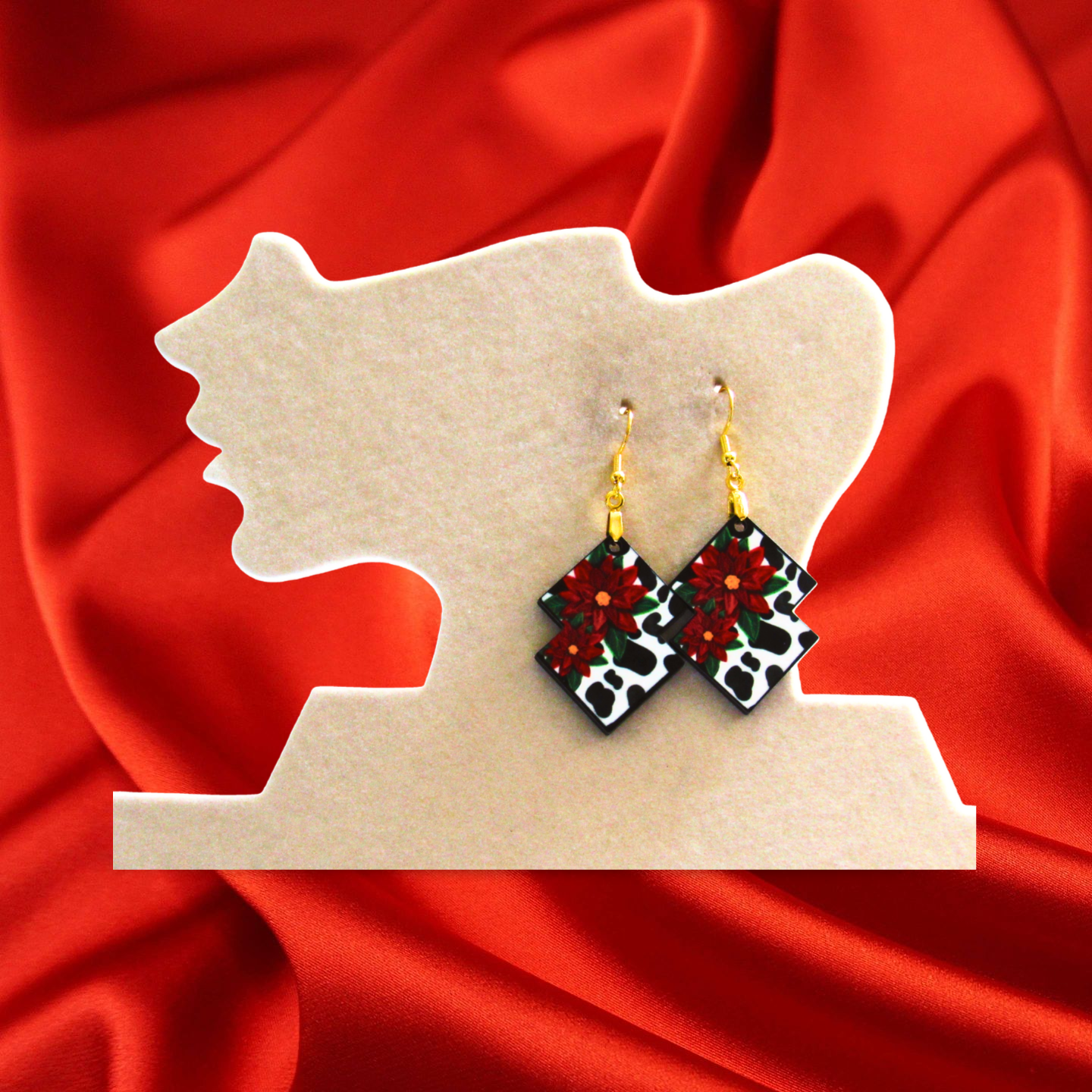 Double Boho Shaped Sublimated Earrings