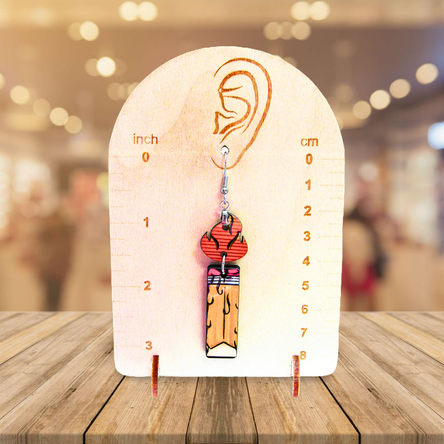Candle Shaped Sublimated Earrings