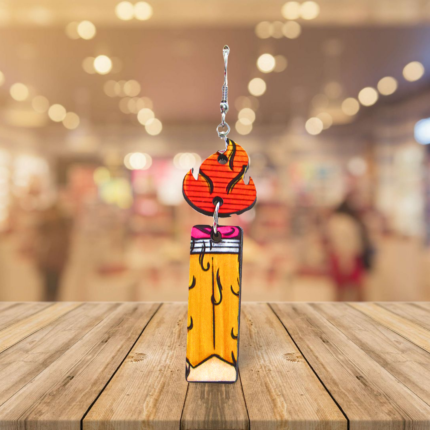 Candle Shaped Sublimated Earrings