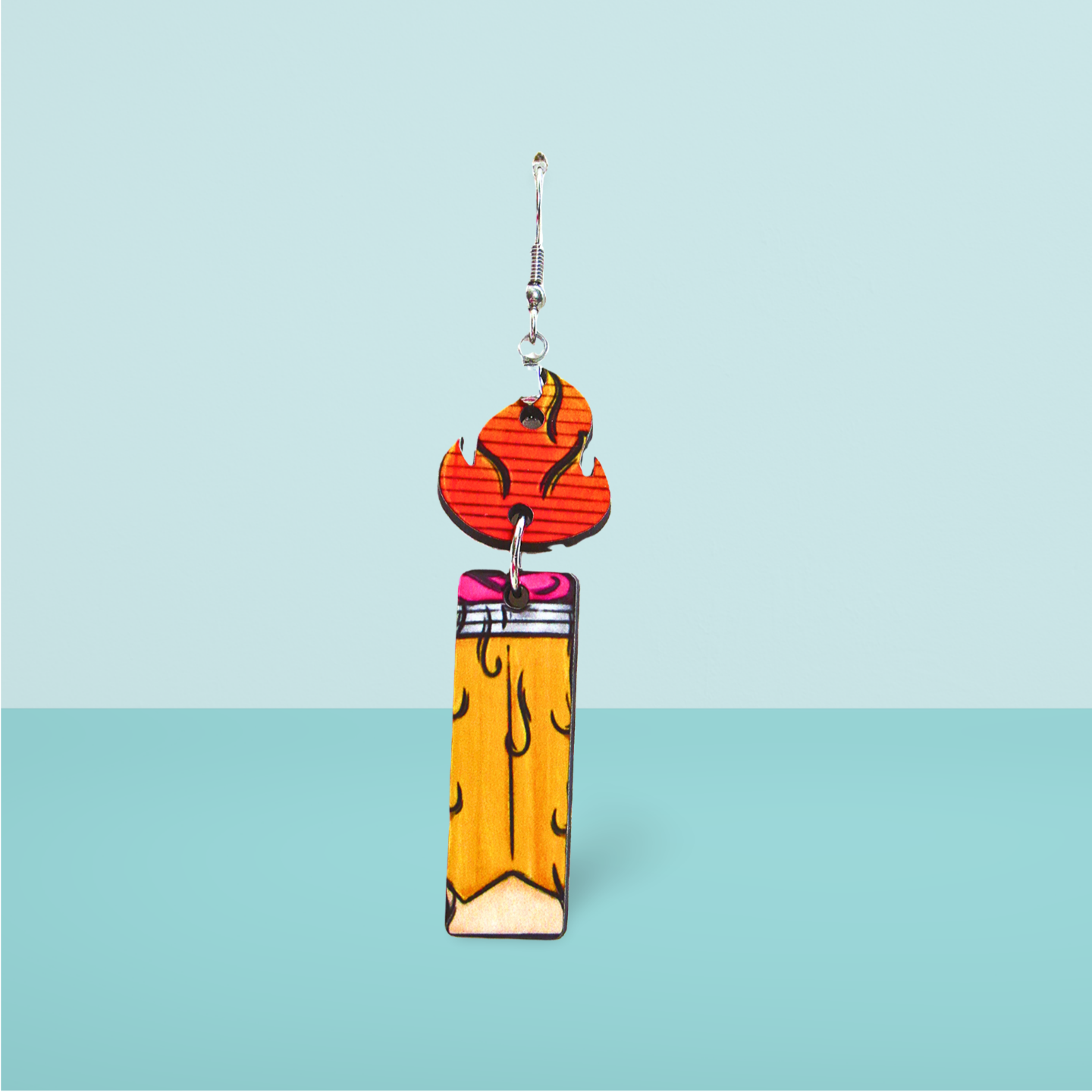 Candle Shaped Sublimated Earrings