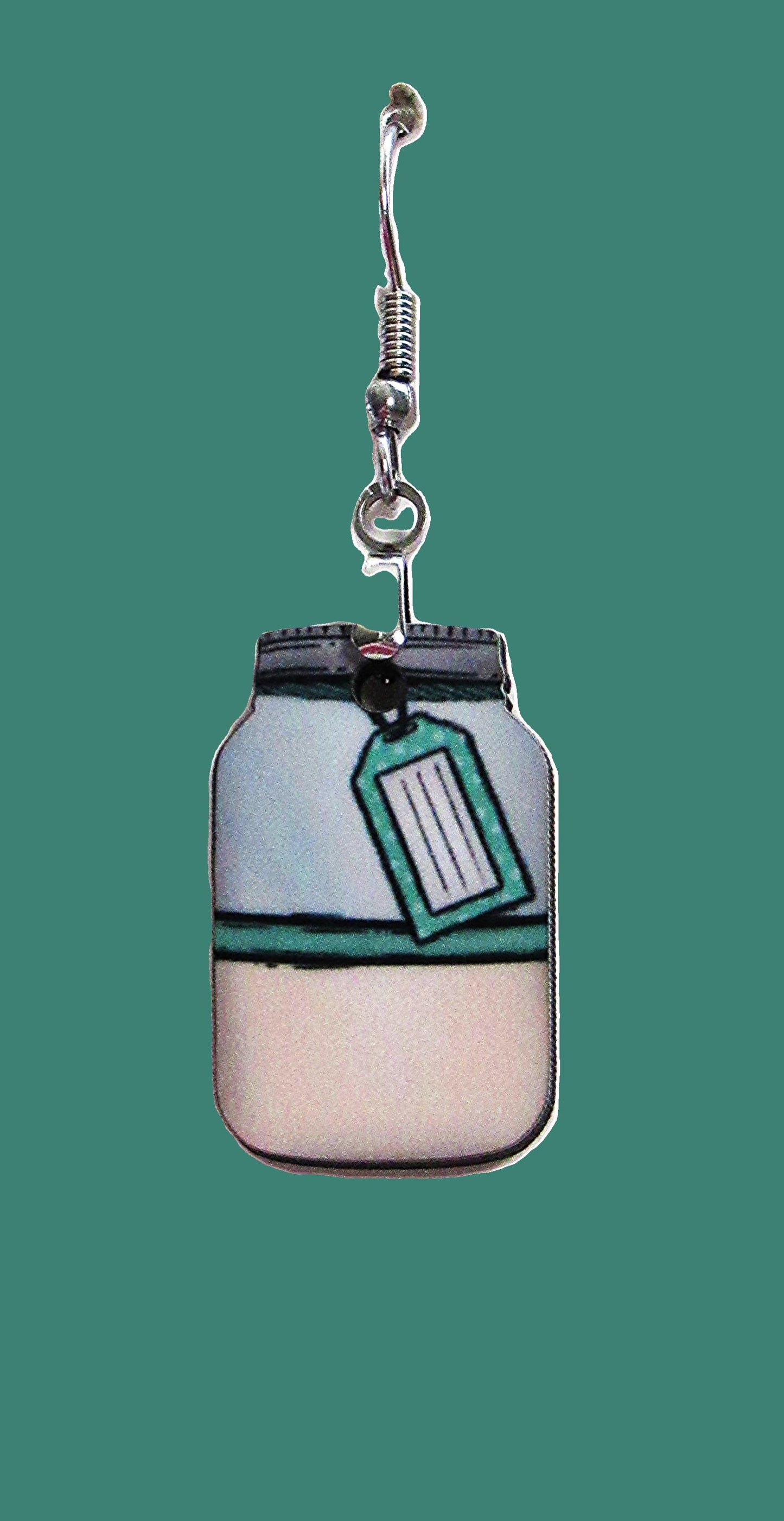 Mason Jar Shaped Sublimated Earrings 1 inch