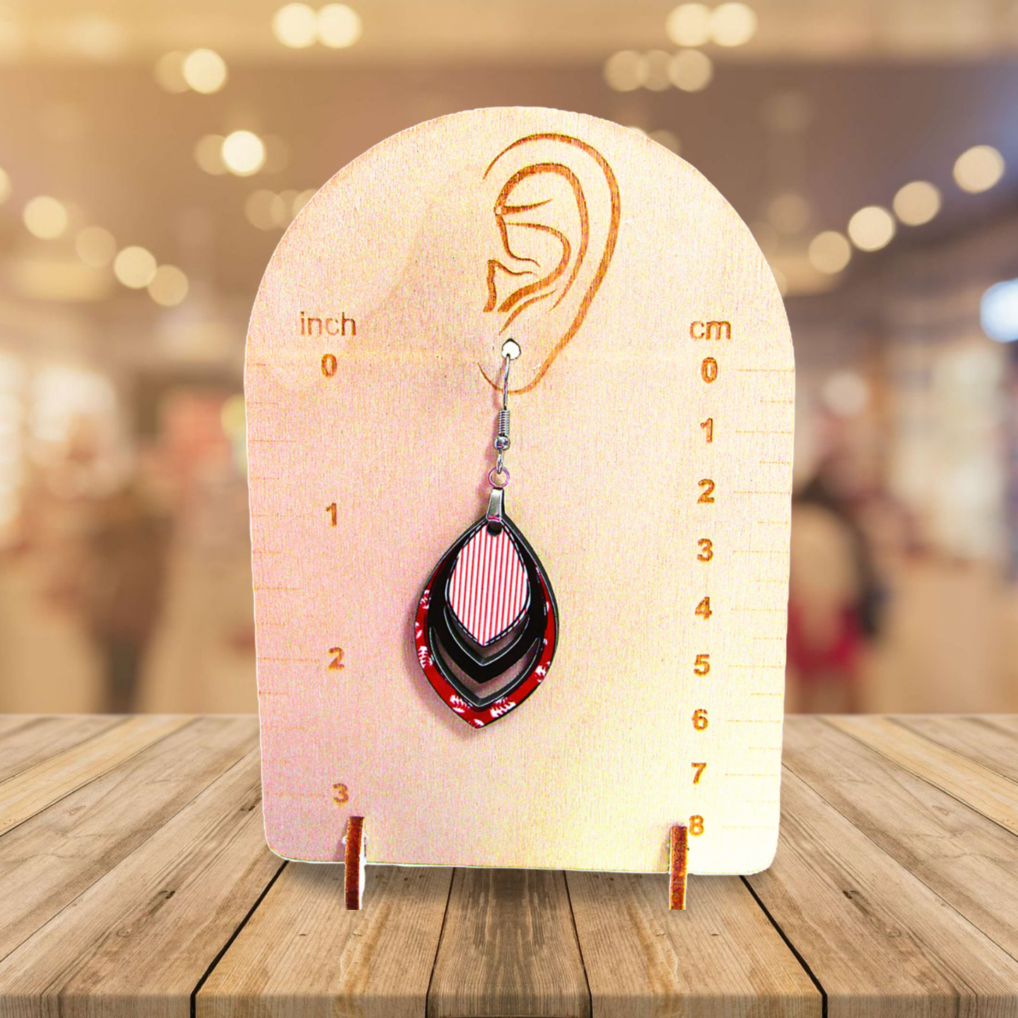 Open Teardrop Shaped Sublimated Earrings 1.5 inch