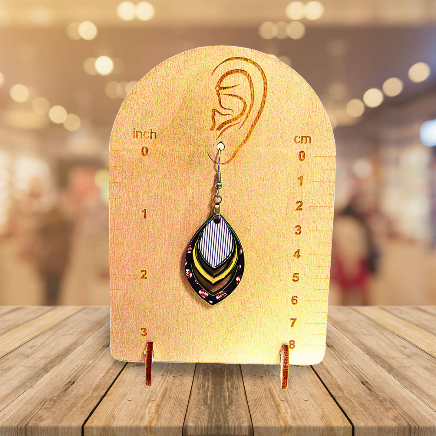 Open Teardrop Shaped Sublimated Earrings 1.5 inch