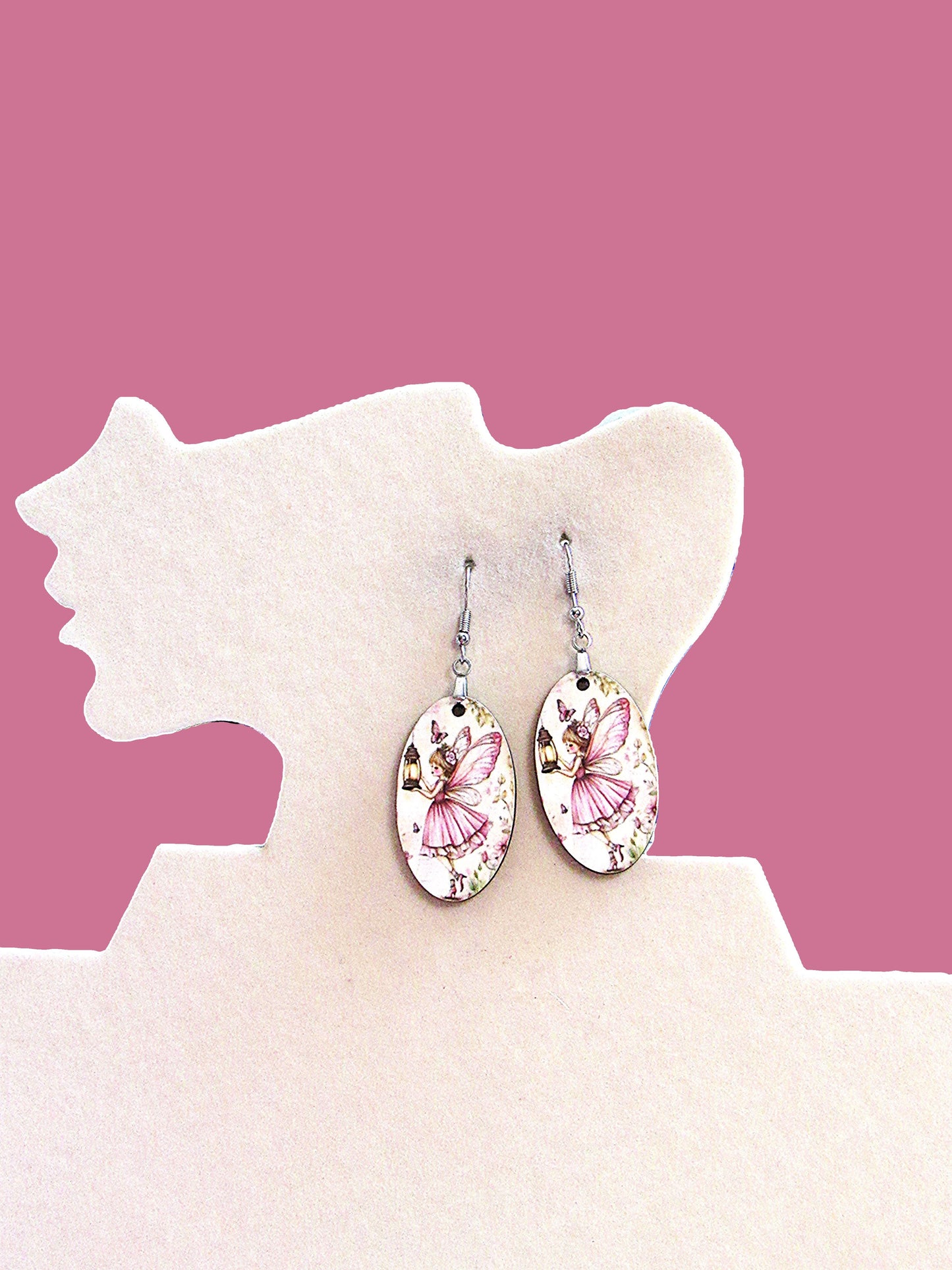 Oval Shaped Sublimated Earrings