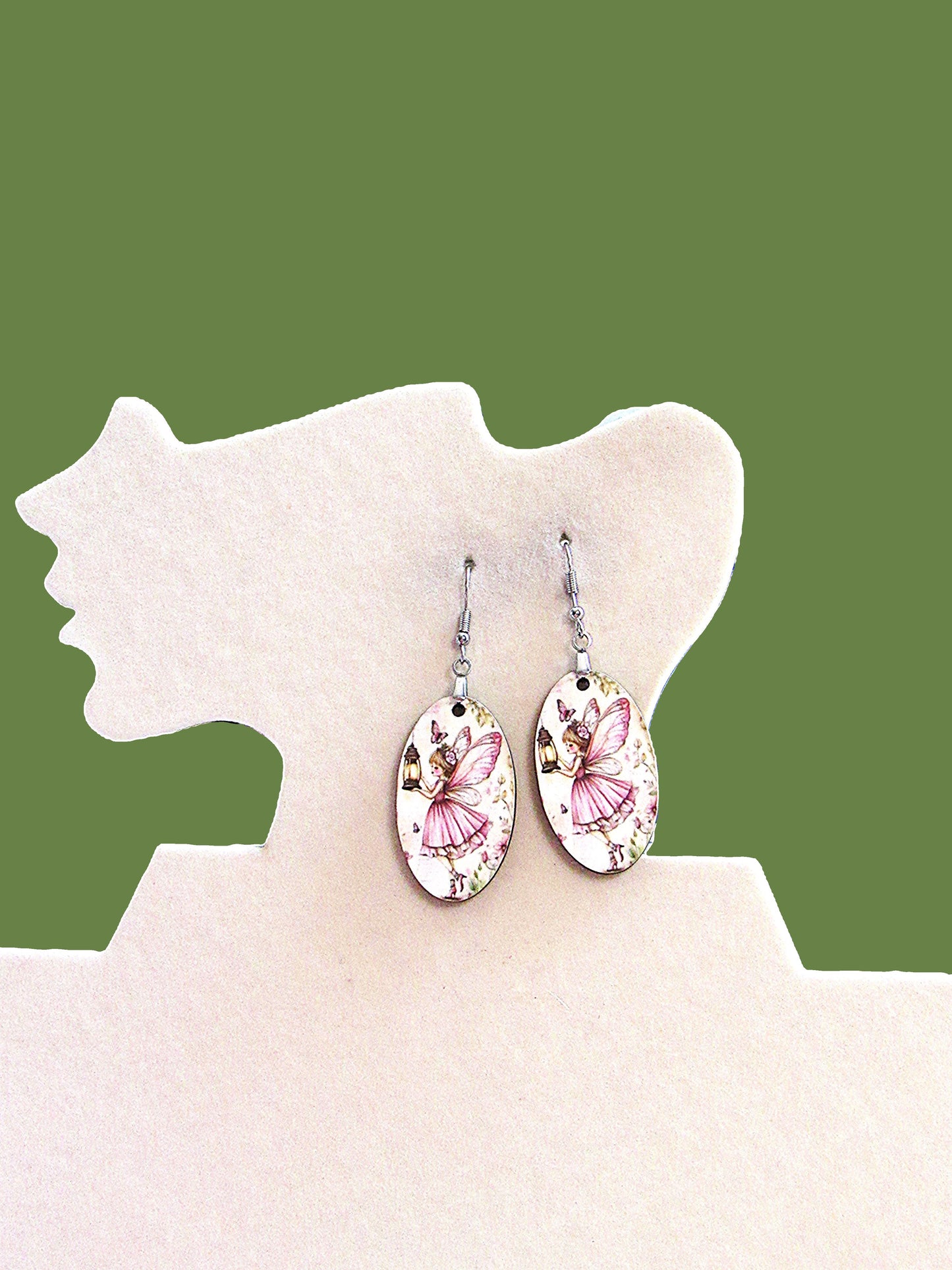 Oval Shaped Sublimated Earrings