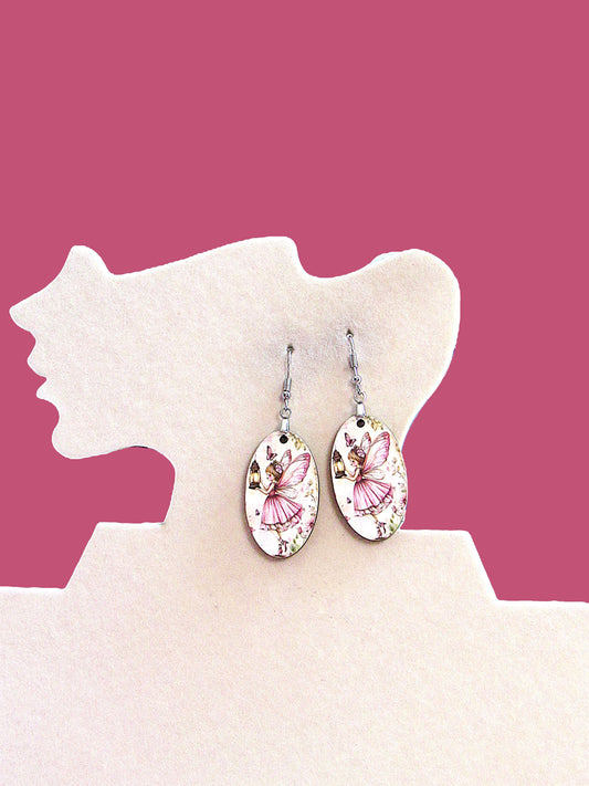 Oval Shaped Sublimated Earrings