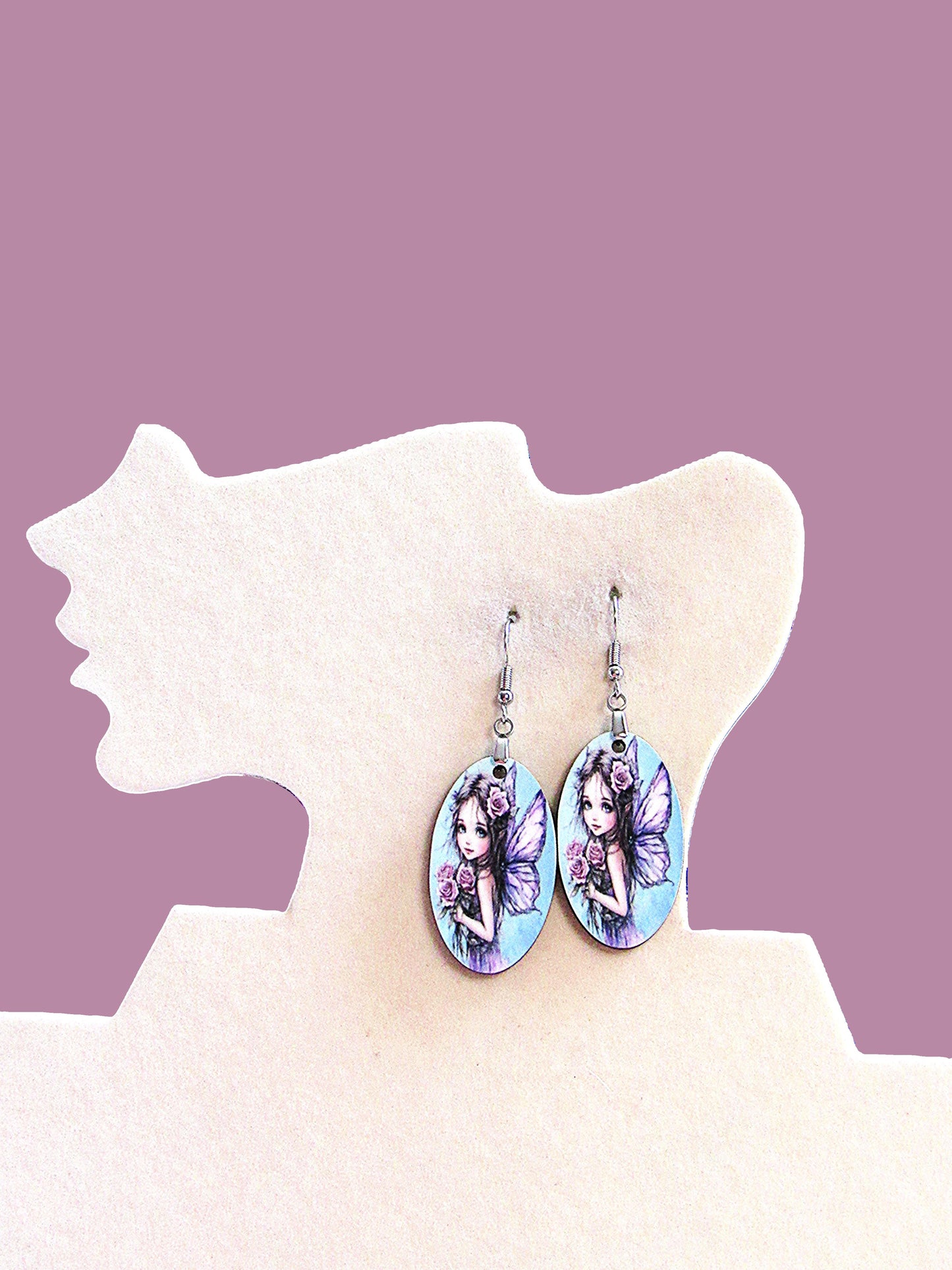 Oval Shaped Sublimated Earrings 1.5 inch