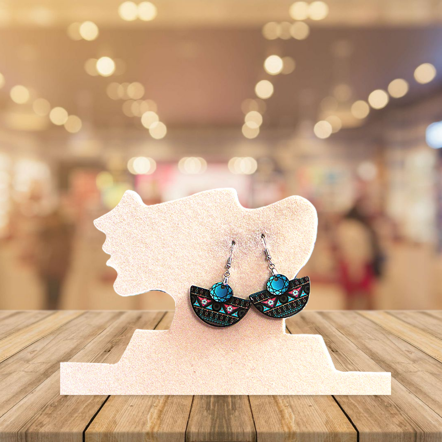 Boho Rounded Sublimated Earring