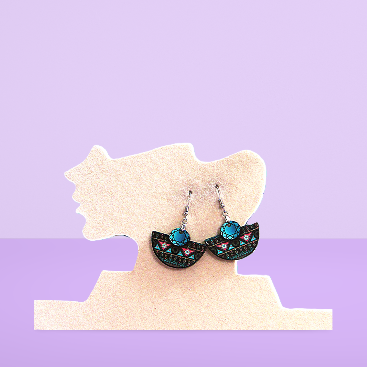 Boho Rounded Sublimated Earring