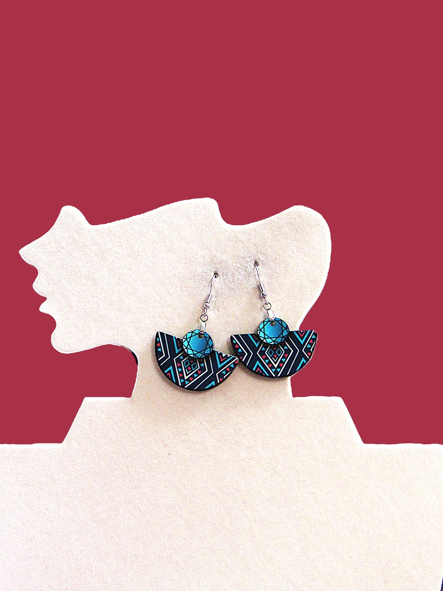 Boho Rounded Sublimated Earring