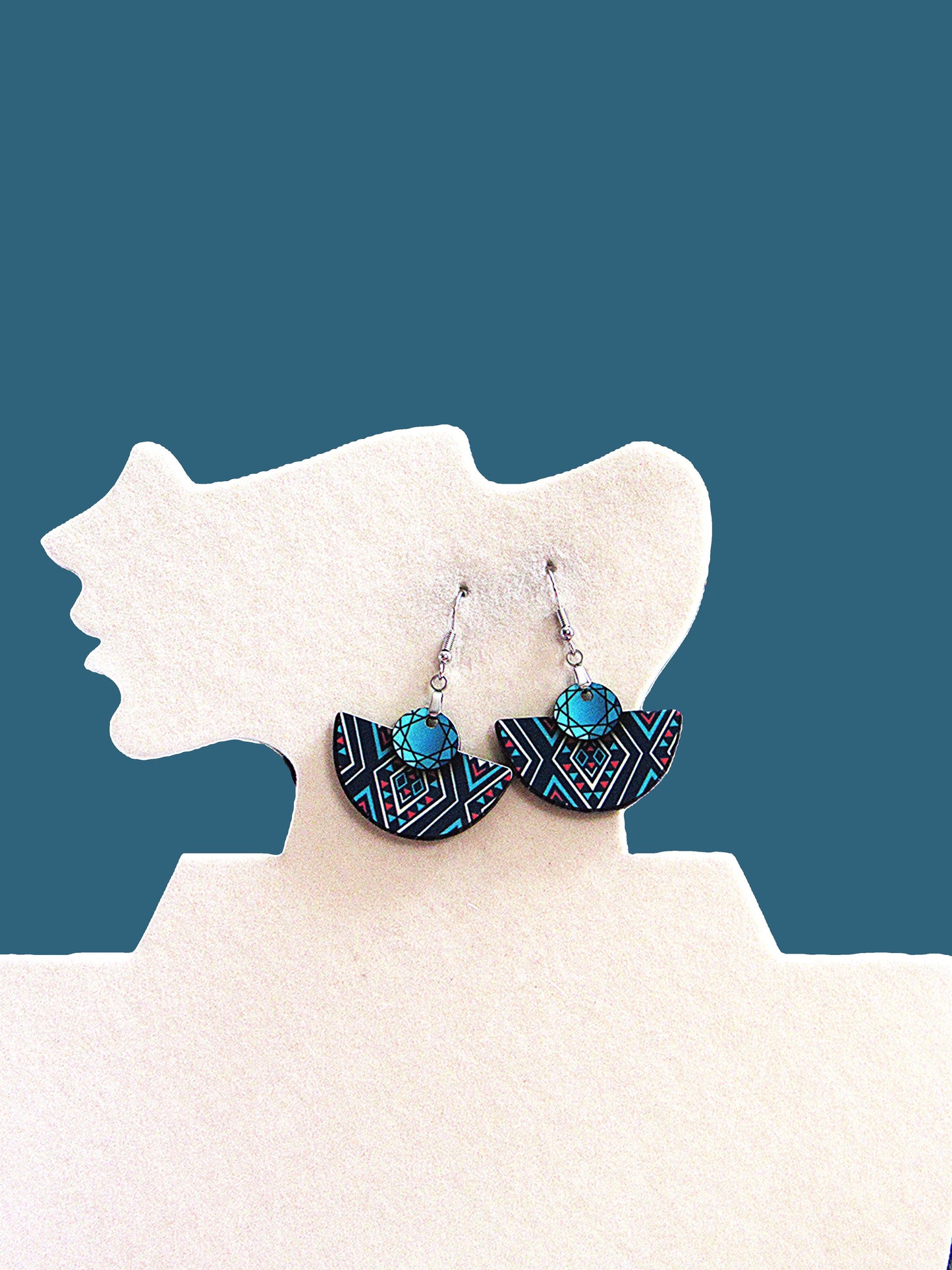 Boho Rounded Sublimated Earring