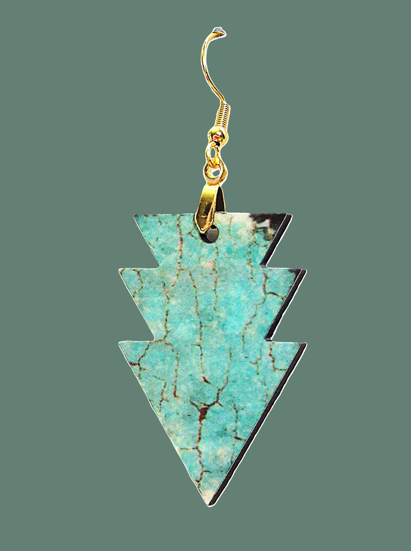 Triple Arrow Shaped Sublimated Earring