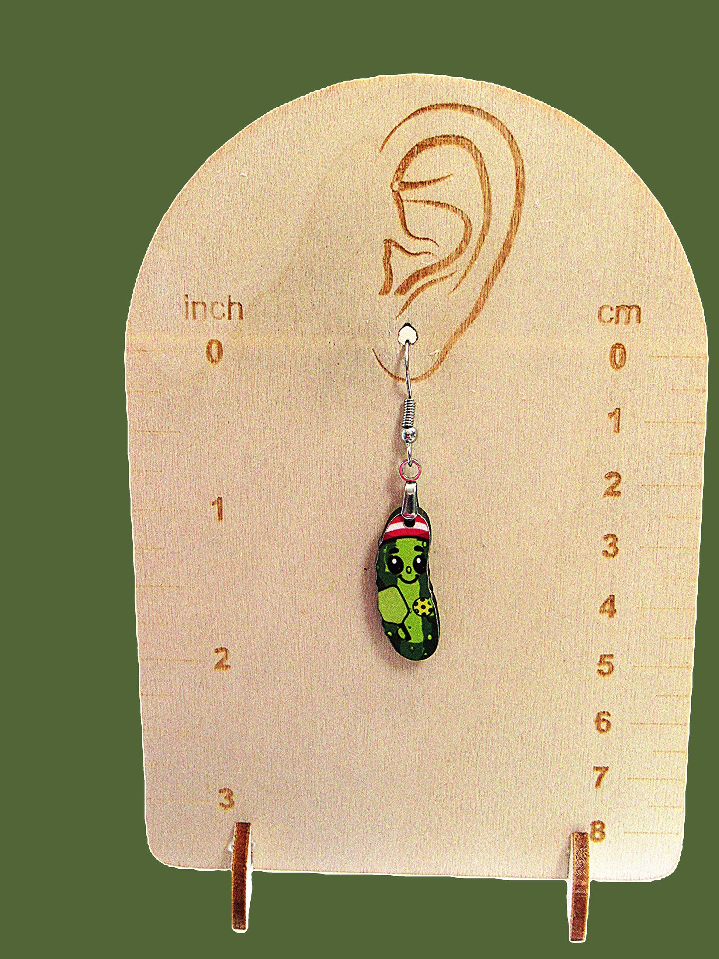 Pickle Shaped Sublimated Earrings