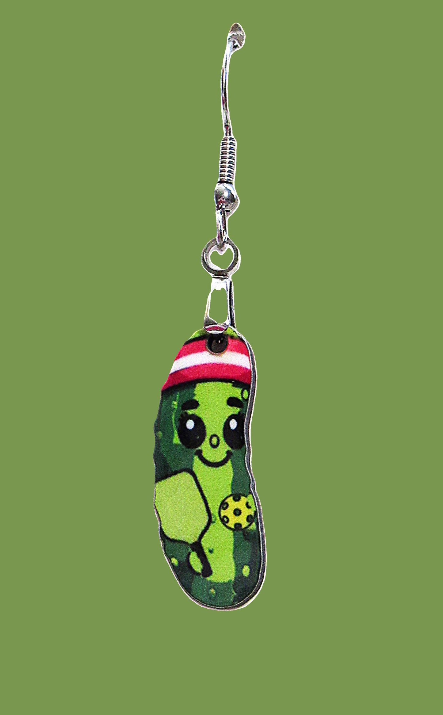 Pickle Shaped Sublimated Earrings