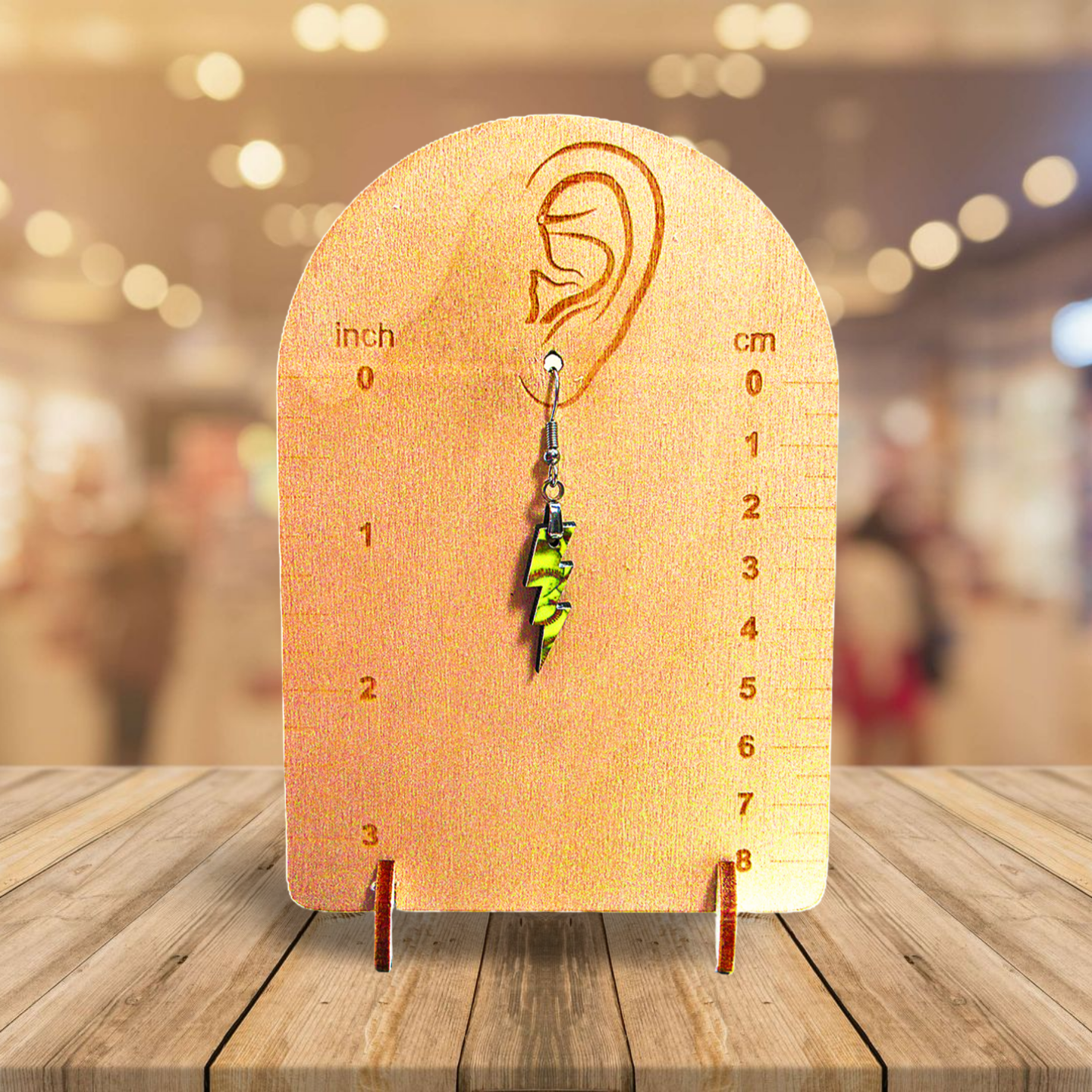 Lightning Shaped Sublimated Earrings 1 inch