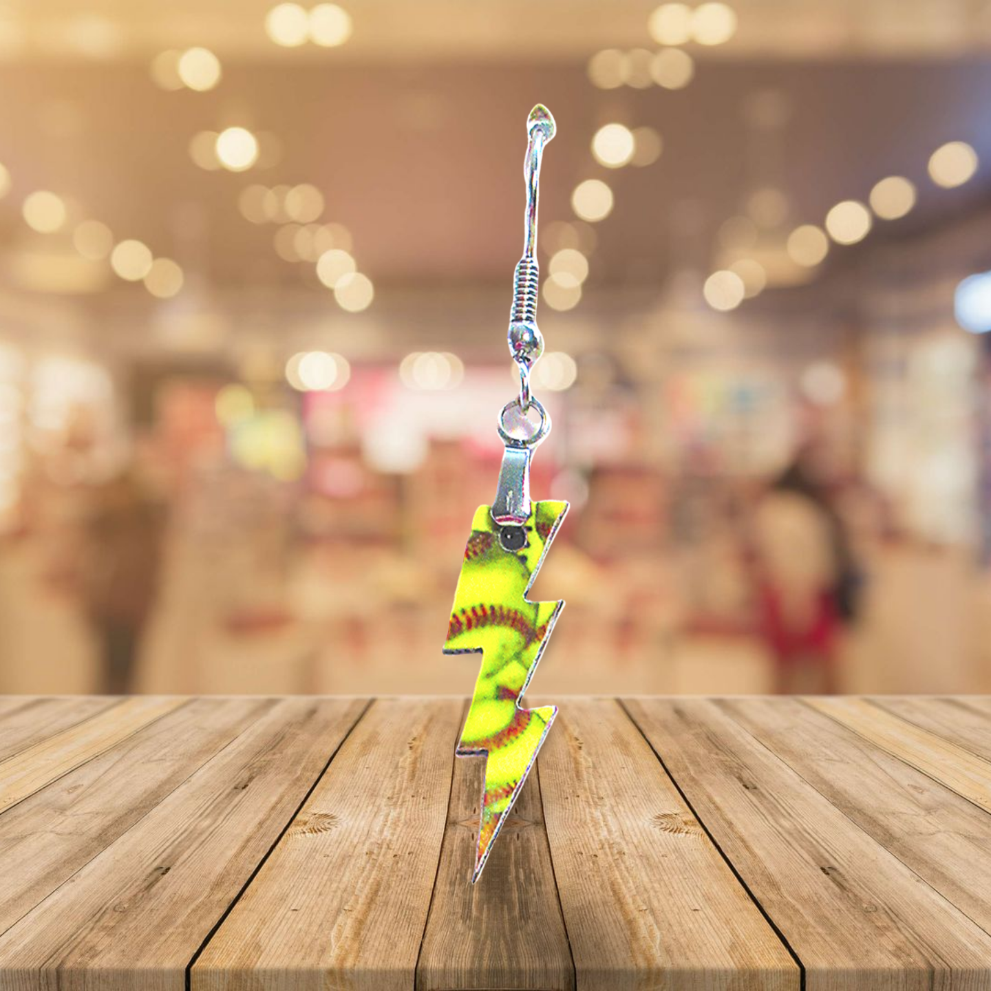 Lightning Shaped Sublimated Earrings 1 inch