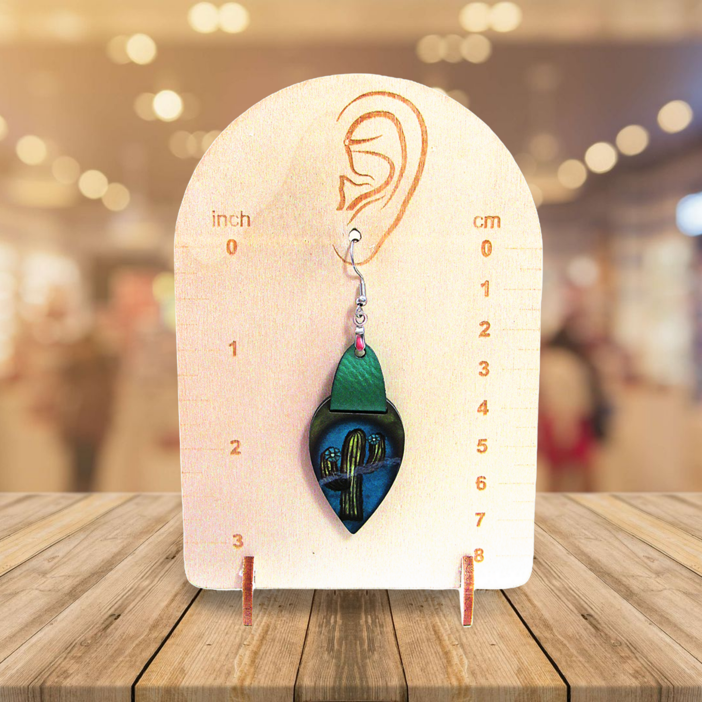 Reverse Teardrop Shaped Sublimated Earrings