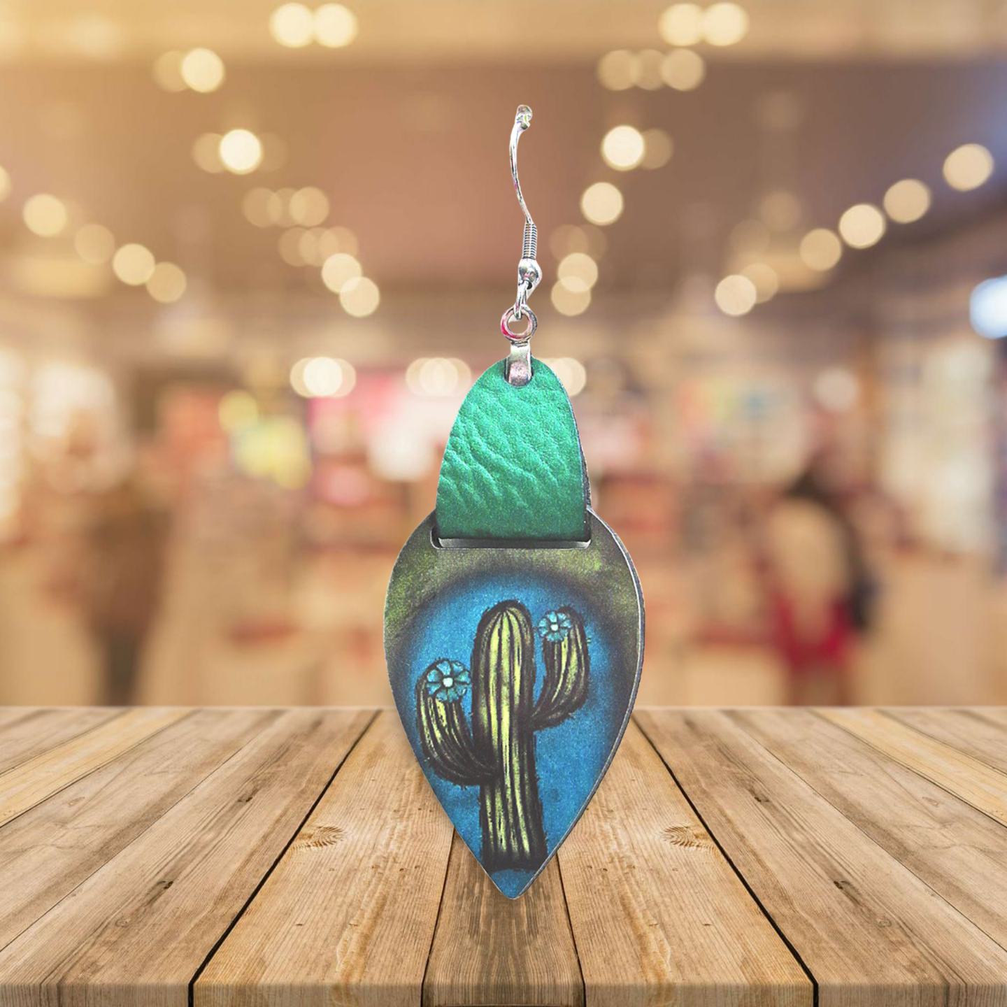 Reverse Teardrop Shaped Sublimated Earrings