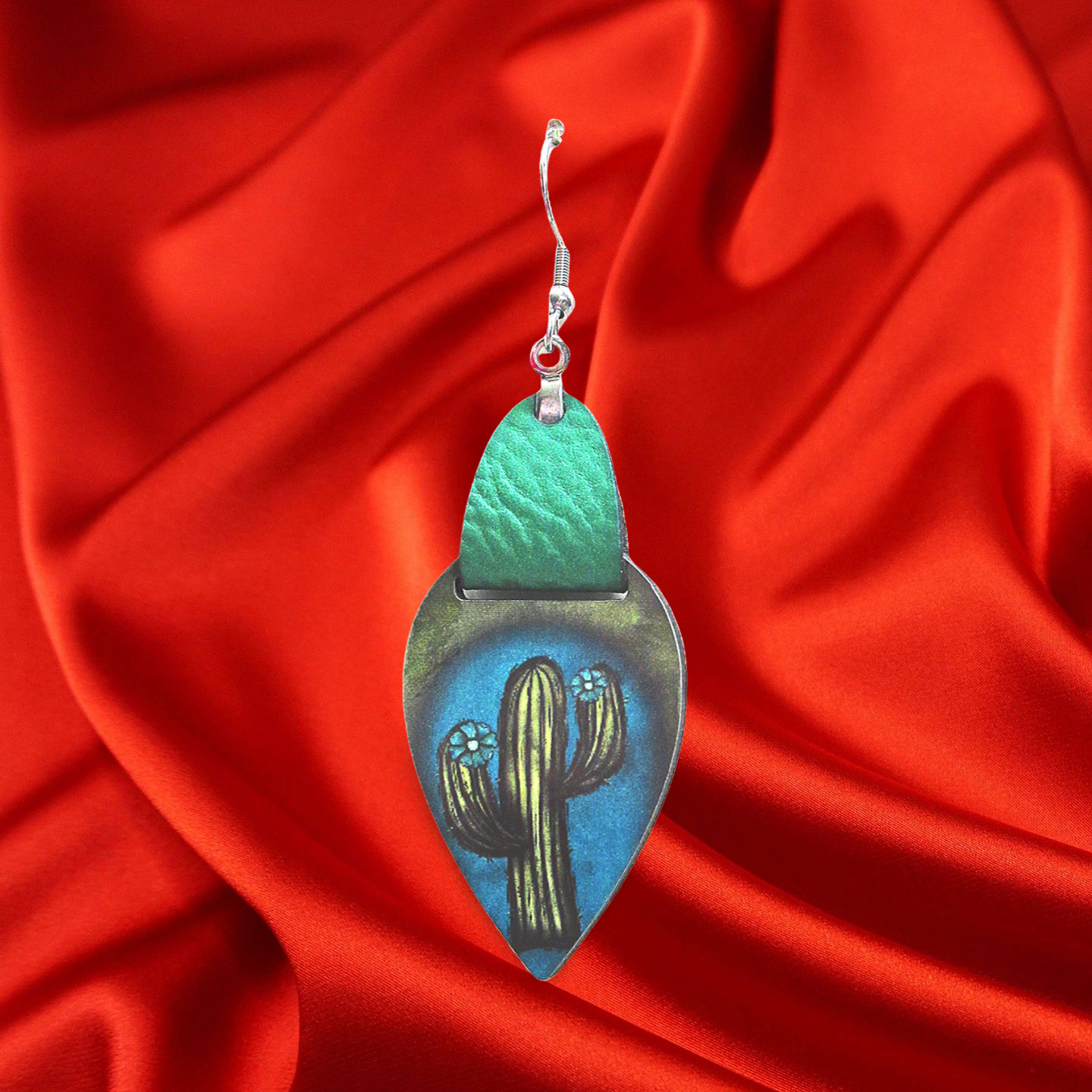 Reverse Teardrop Shaped Sublimated Earrings