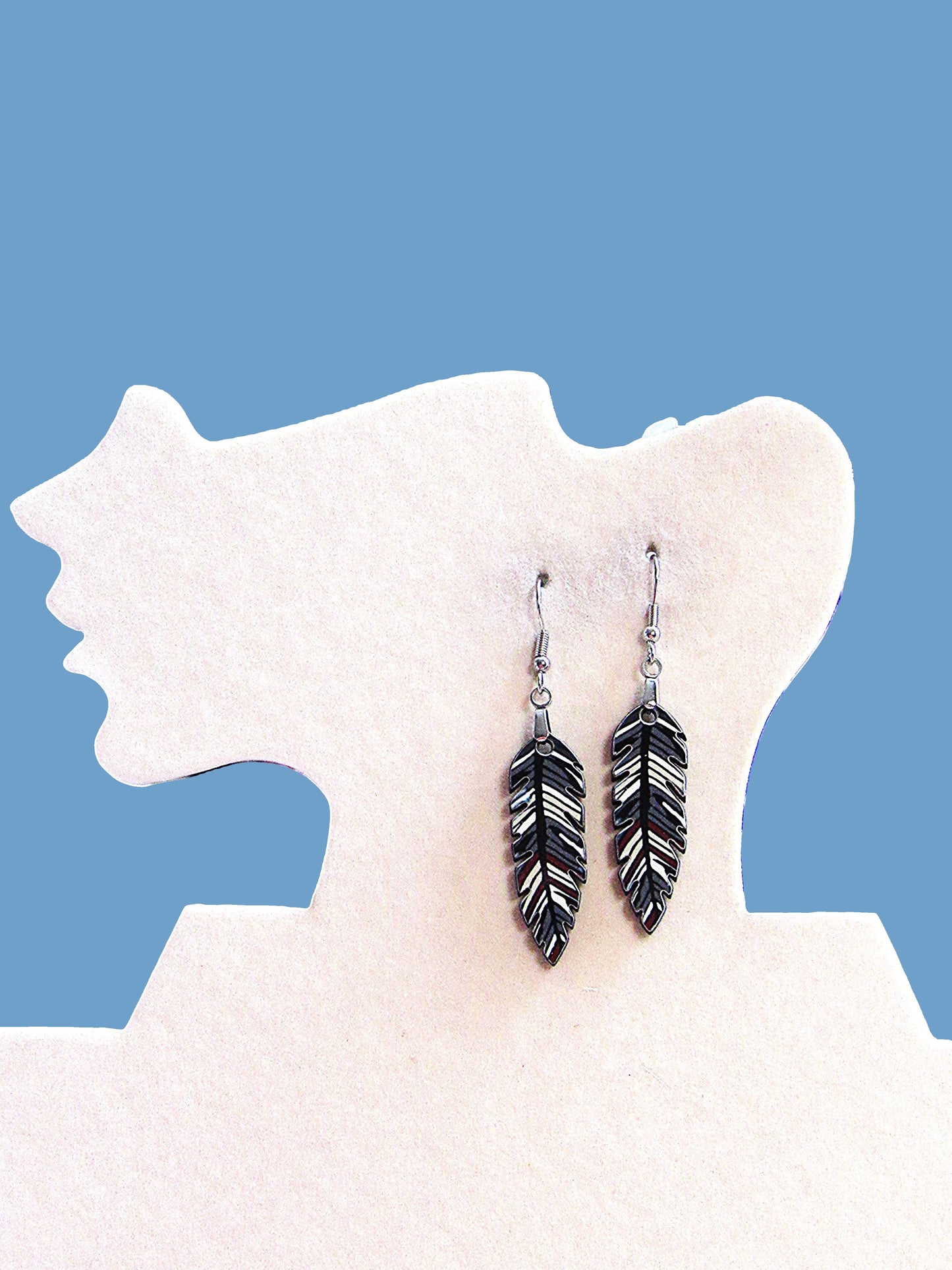 Feather Shaped Sublimated Earrings