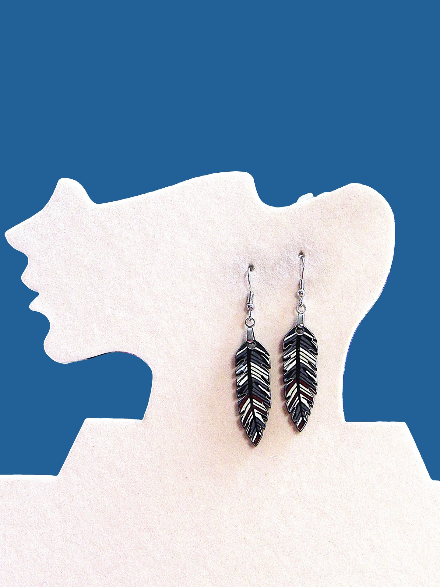 Feather Shaped Sublimated Earrings