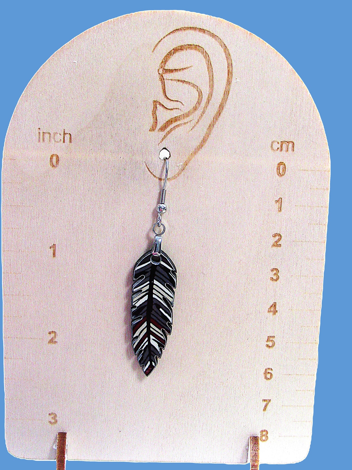 Feather Shaped Sublimated Earrings