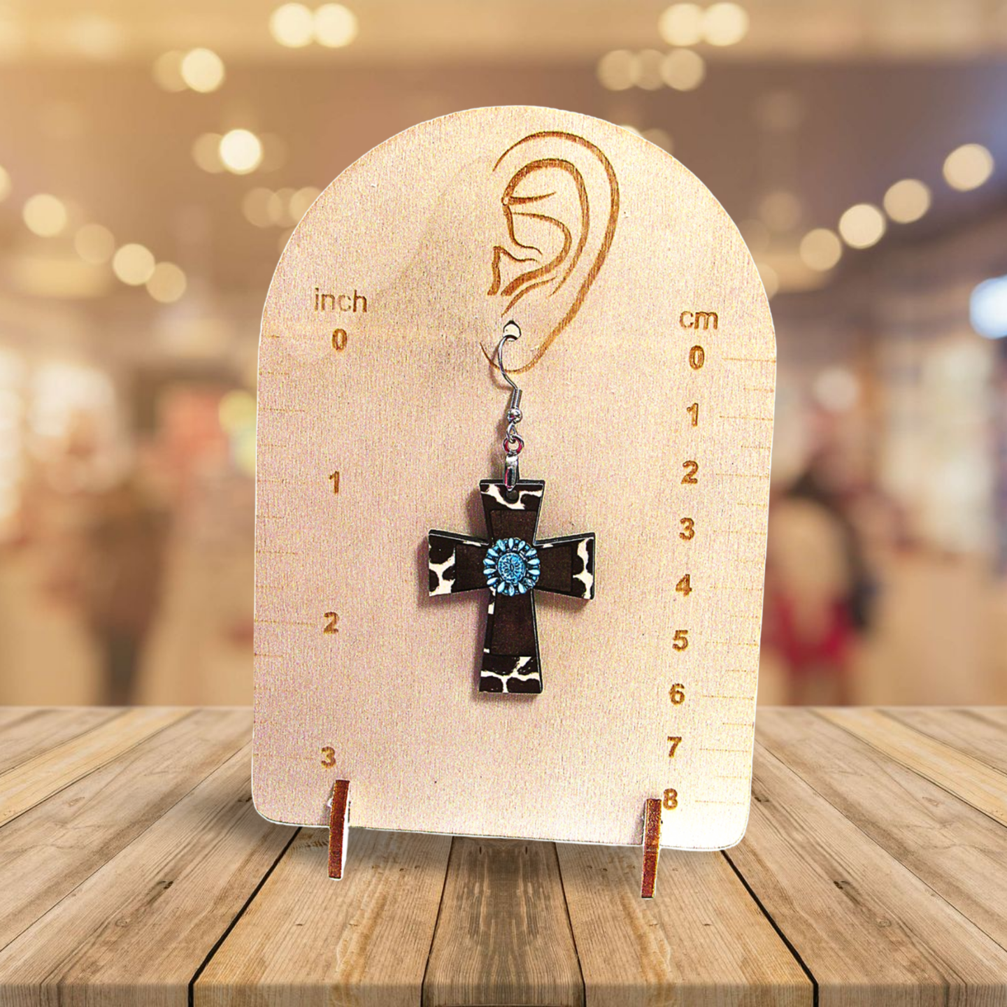 Cross Shaped Sublimated Earrings 1.5 inches