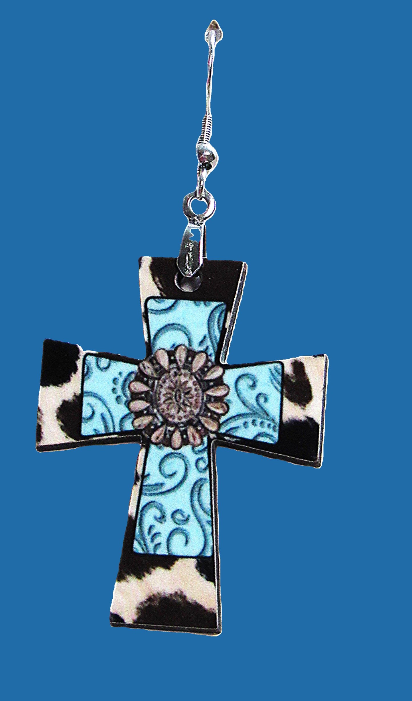 Cross Shaped Sublimated Earrings 1.5 inches