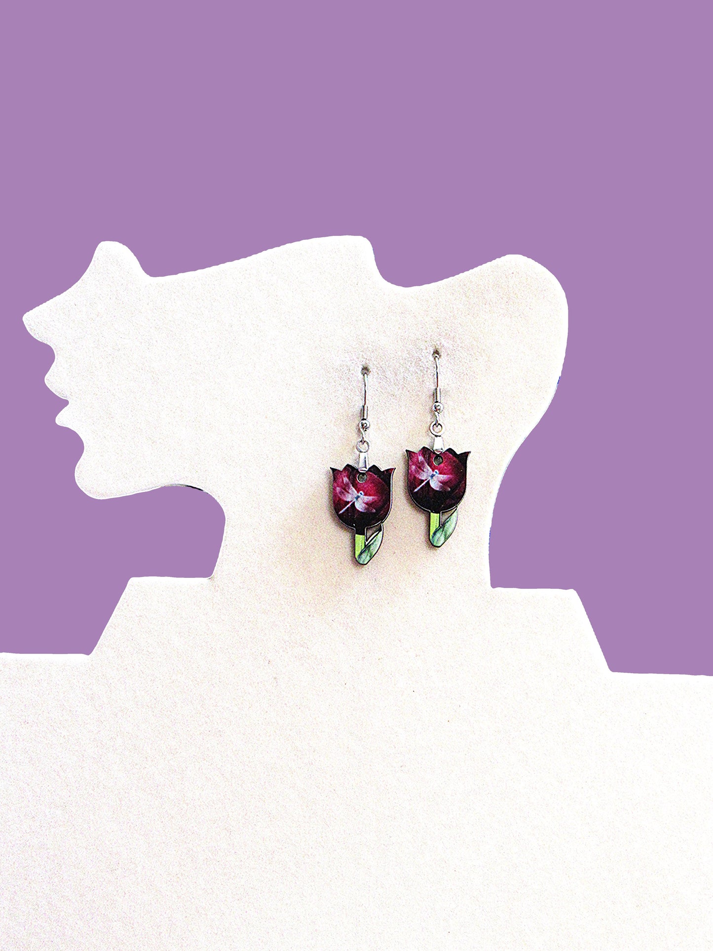Tulip Shaped Sublimated Earrings 1 inch