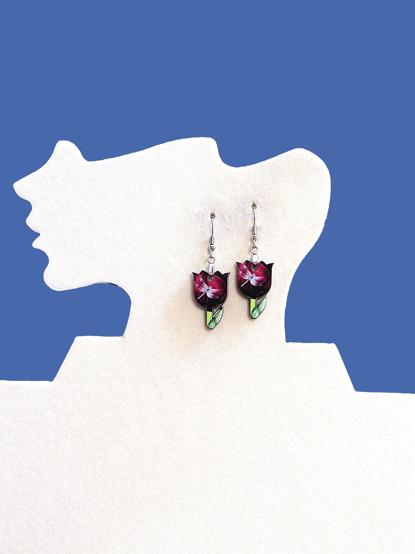 Tulip Shaped Sublimated Earrings 1 inch