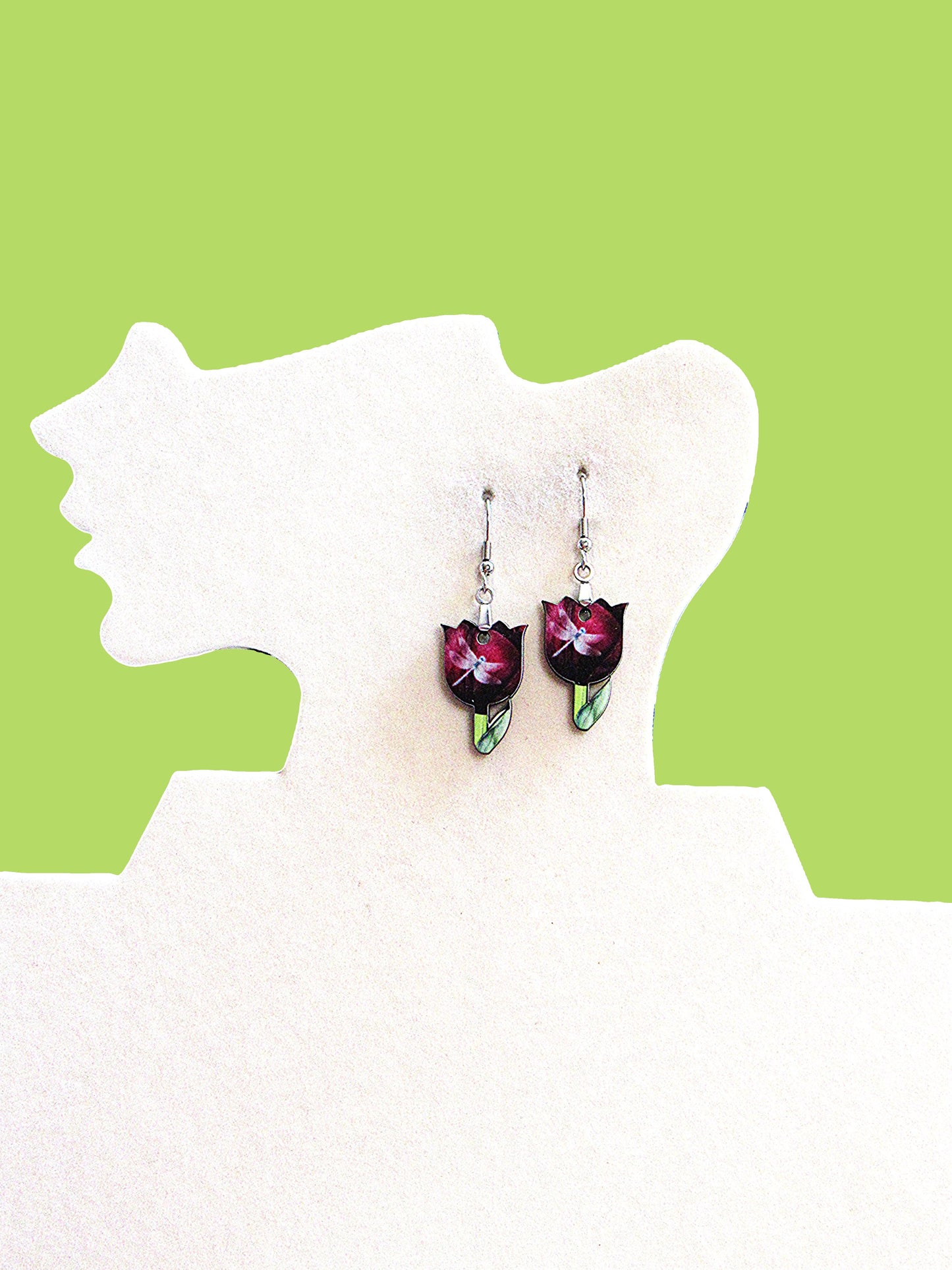 Tulip Shaped Sublimated Earrings 1 inch