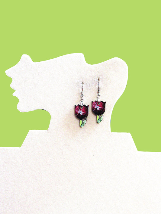 Tulip Shaped Sublimated Earrings 1 inch