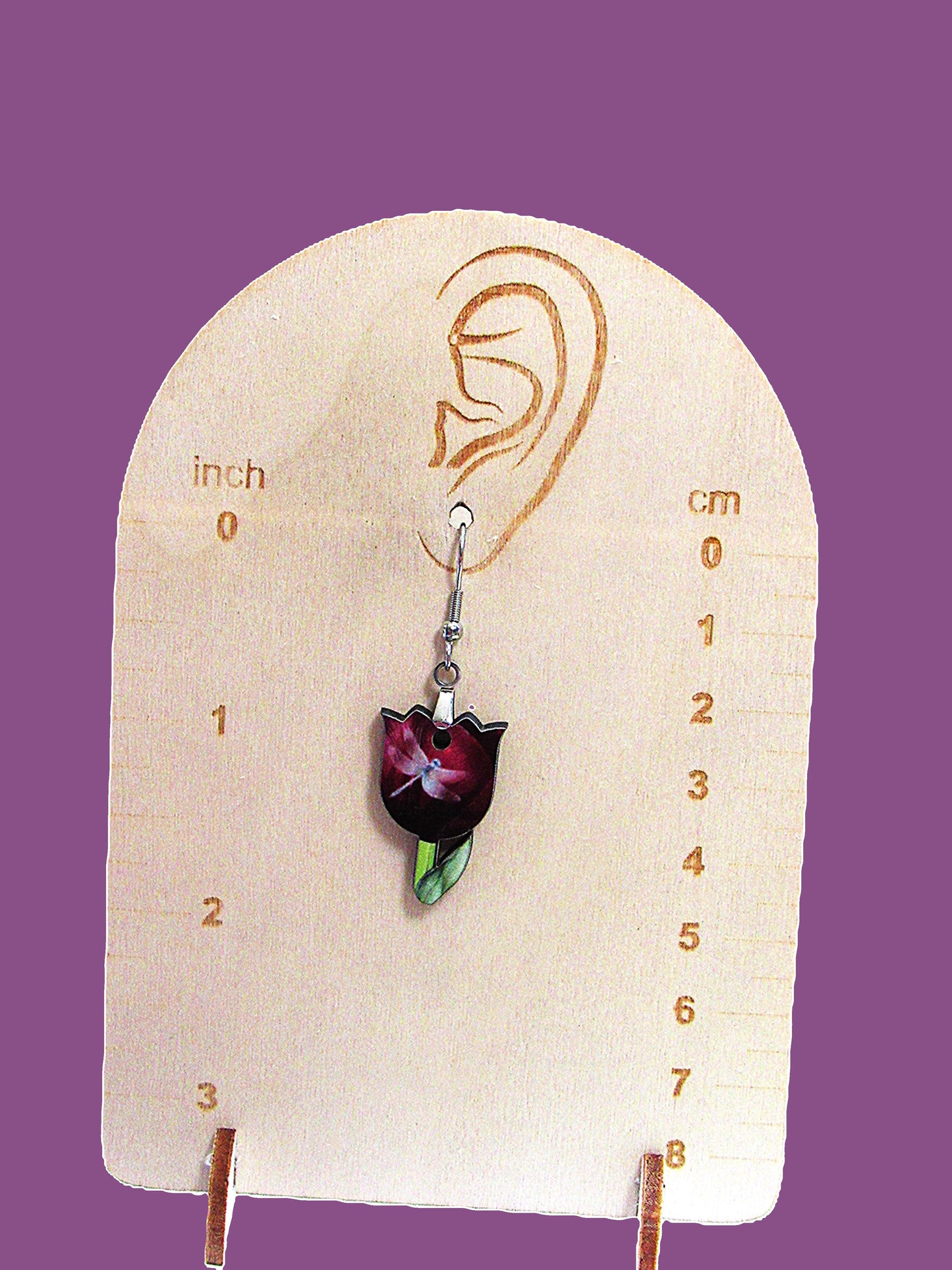 Tulip Shaped Sublimated Earrings 1 inch